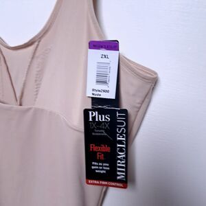 Miraclesuit Plus Size Flexible Fit Wear Your Own Bra Bodybriefer 2930 2XL Nude